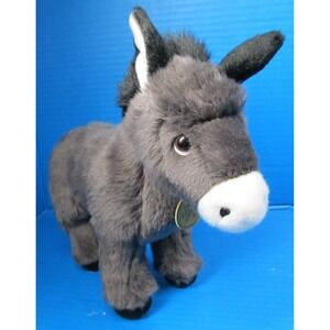 Aurora Miyoni Tots Gray Donkey Foal Plush Stuffed Animal 12" Realistic